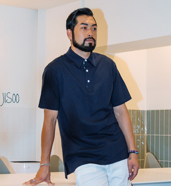 (L~5XL)<br>허배너스 short-sleeved collar T-shirt