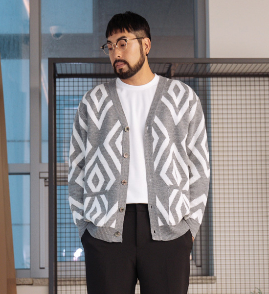 (L~5XL)<BR>다이아포켓 Cardigan