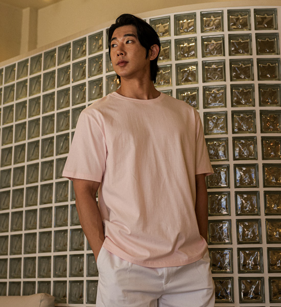 (M-6XL)<br>옹기종기 Round short-sleeved T-shirt <br><font color="#098a09"><B>Select length (Basic,Long+6cm)</B></font>
