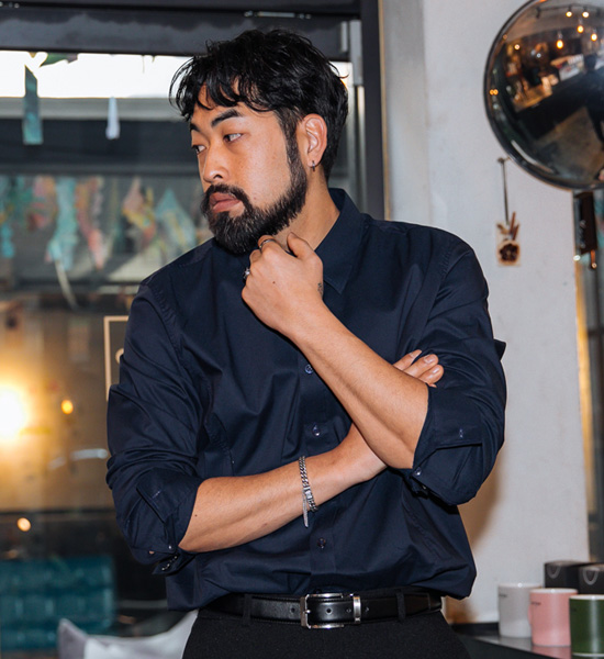 (M-6XL)<br>사랑받는 Slim Fit Span Shirt <br><font color="#098a09"><B>Select length (Basic,Long+8cm)</B></font>