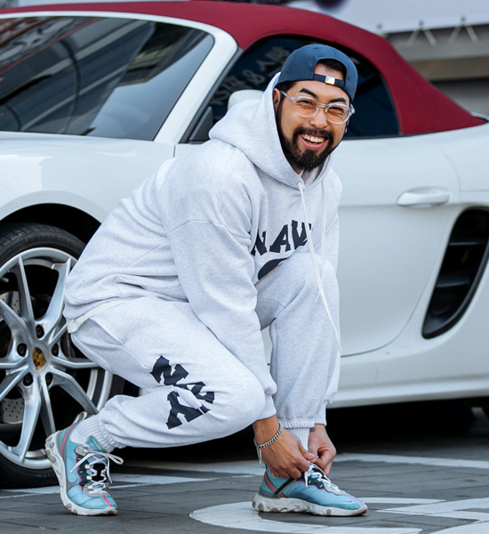 (L-5XL)<BR>맥닐 NAVY Hoodie+휘슬러 NAVY Training Pants