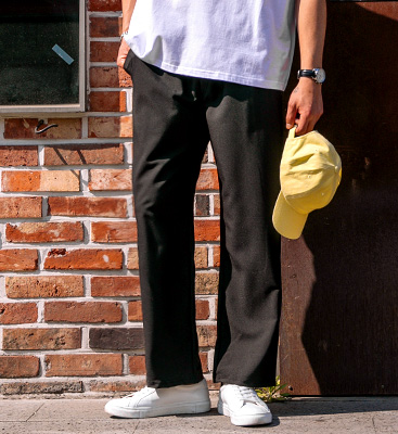 (M-6XL)<BR>우웨이스 Wide banding pants
