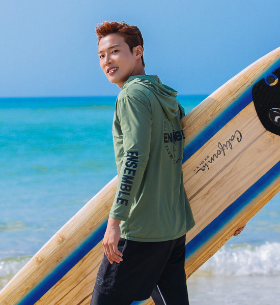 (L-5XL)<br>온더비치 rashguard Hood