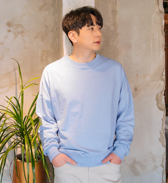(L-5XL)<br>코리닝 무지 man-to-man T