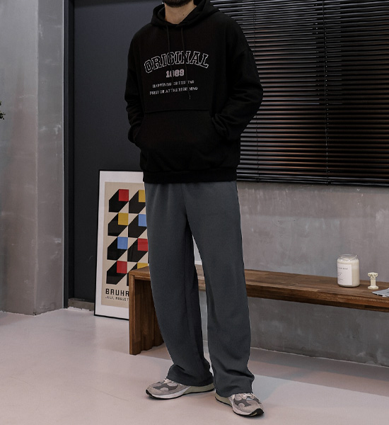 (XL-6XL)<BR>몽크스 Semi-wide fit banding pants<br><font color="#fb5ec9"><B>[1+1]</B></font>