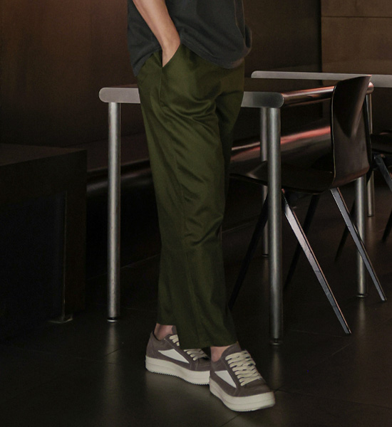 (M-3XL)<BR>칼룩 Tapered fit banding pants H4007<br><font color="#fb5ec9"><B>[1+1]</B></font>