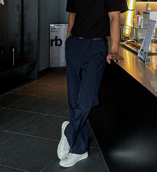 (28-36)<br>포시도니 Semi-wide fit Slacks<br><font color="#fb5ec9"><b>[1+1]</b></font>
