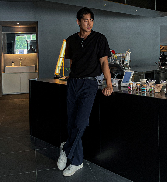 (28-36)<br>포시도니 Semi-wide fit Slacks<br><font color="#fb5ec9"><b>[1+1]</b></font>