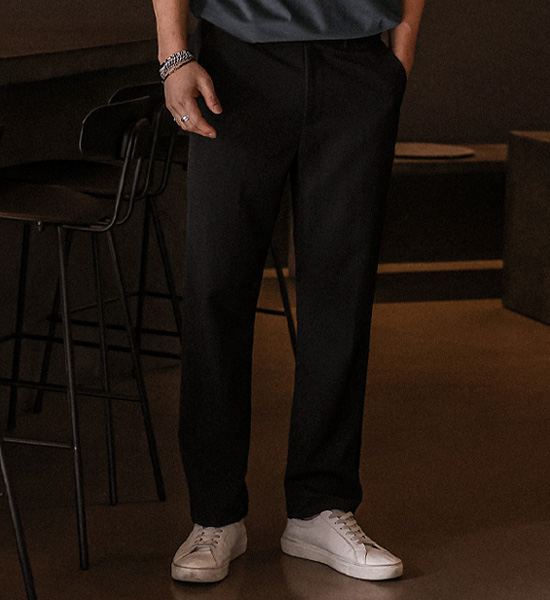 (28-38)<br>모리어타 Slim Fit Secret banding Slacks<br><font color="#224f20"><b>*Select length (Long,Short)</b></font><br><font color="#fb5ec9"><B>[1+1]</B></font>