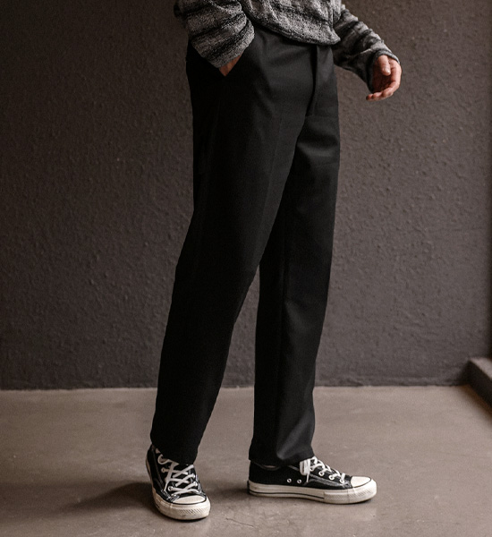 (28-38)<br>모리어타 Slim Fit Secret banding Slacks<br><font color="#224f20"><b>*Select length (Long,Short)</b></font><br><font color="#fb5ec9"><B>[1+1]</B></font>