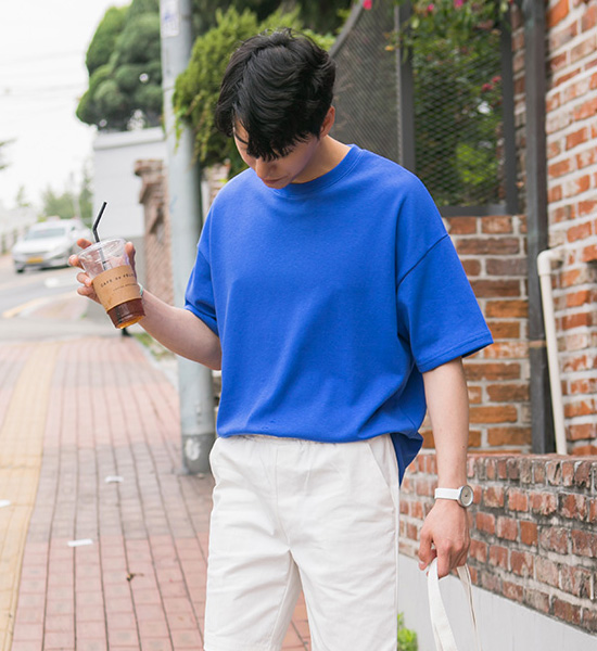 (M~5XL)<br>꼭필요해 Short T shirts<br><font color="#fb5ec9"><B>[1+1]</B></font>