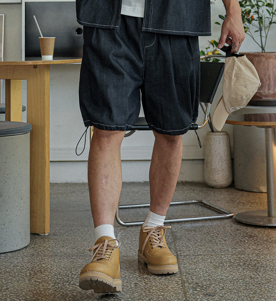 <font color="#fd6241">★오까네데이★</font><br>(XL-6XL)<BR>라리야 Linen Non-wash jeans Banding Shorts