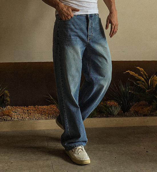 (S-3XL)<BR>토카이 standard fit denim pants #07