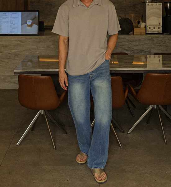 (S-3XL)<BR>토카이 standard fit denim pants #07