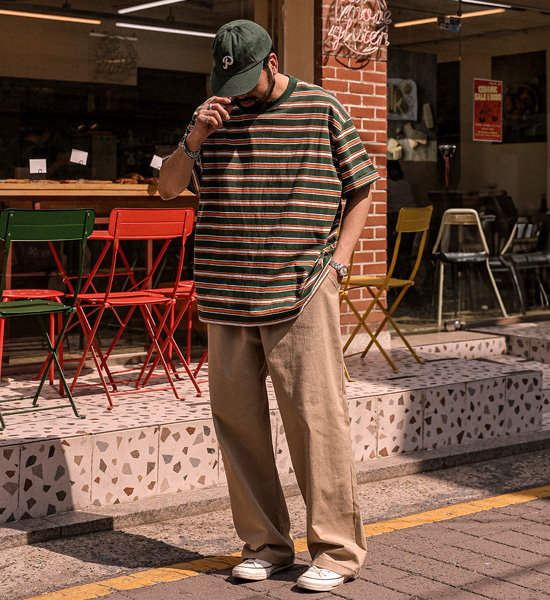 (XL-6XL)<br>모티키오 stripe Short T shirts