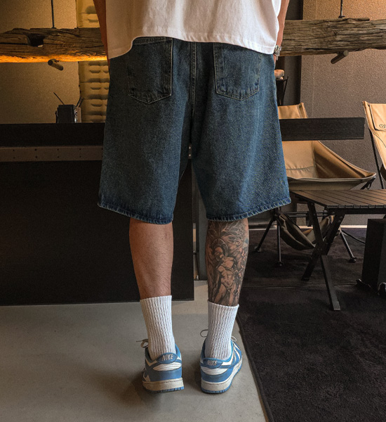(XL-6XL)<br>투판도 Bermuda Back banding denim shorts 46