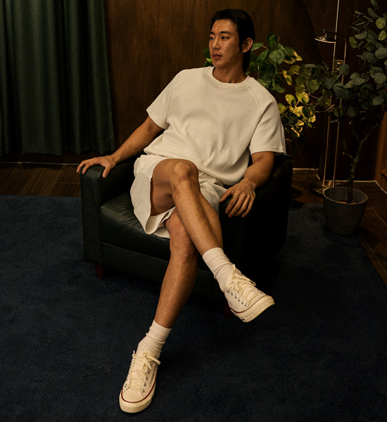 (XL-6XL)<br>바라우타 Waffle short-sleeved T-shirt SET002-T