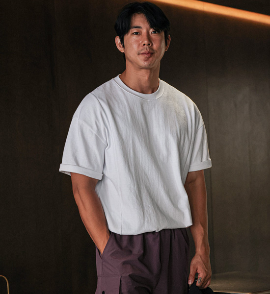 <font color="#fd6241">★오까네데이★</font><br>(XL-6XL)<br>필라스퍼 covering the nipple incised short-sleeved T-shirt <br><font color="#098a09"><B>Select length (Basic,Long+6cm)</B></font>