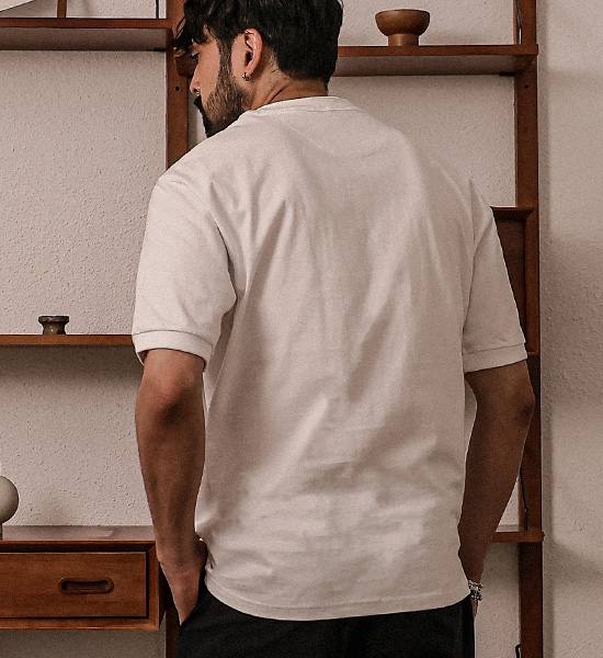 (XL-6XL)<BR>리즈토 Henley neck Short T shirts