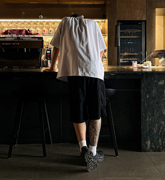 <font color="#fd6241">★오까네데이★</font><br>(M-5XL)<BR>세르보 7부 cargo-banding pants 1612