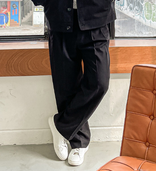 (L-4XL)<br>하토 wide fit 뒷밴딩팬츠