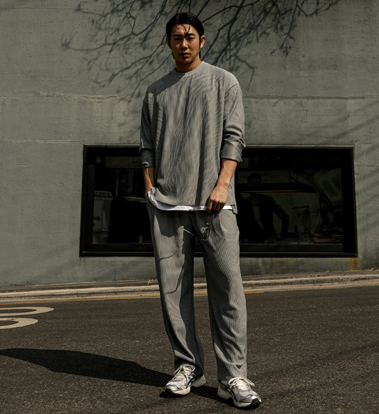 (L-5XL)<br>노어턴 a long-sleeved t-shirt K2422+엔히크 banding pants K2422