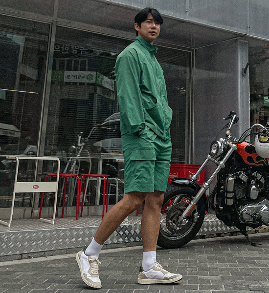 (M-6XL)<BR>코로트 nylon zip-up 82301+스토지 nylon cargo banding shorts 82301