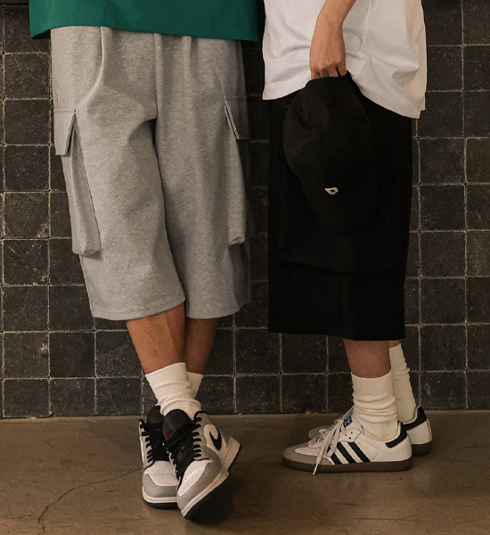 (XL-6XL)<BR>초로키 Capri Cargo Banding Pants