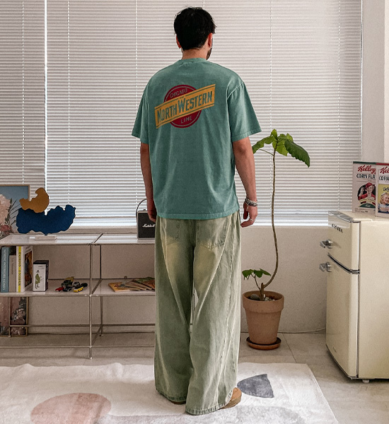 ( XL-6XL)<BR>부키타 pigment Short T shirts