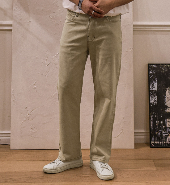 (L-5XL)<BR>로자렌 standard fit cotton pants P006