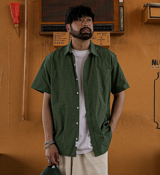 (L-5XL)<br>루피아나 checkered short-sleeved shirt N007