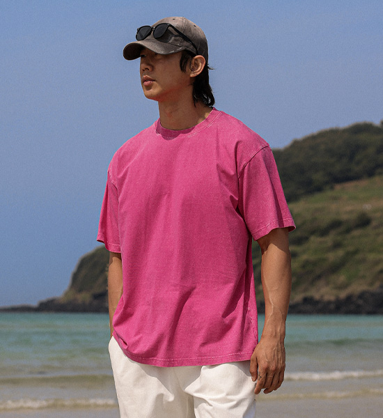 (M-6XL)<br>조나코 pigment Short T shirts
