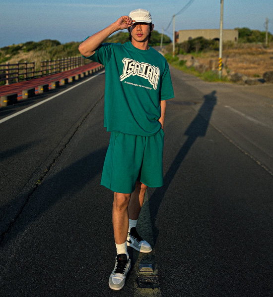 포토코미 Short T shirts+올디핏 Banding Shorts