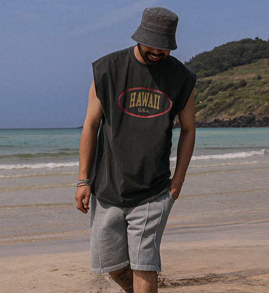 짐플리 pigment Sleeveless shirts