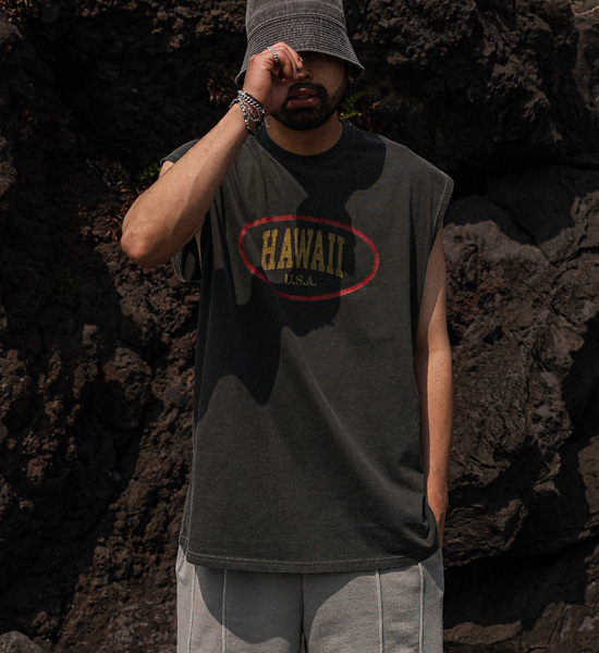 짐플리 pigment Sleeveless shirts