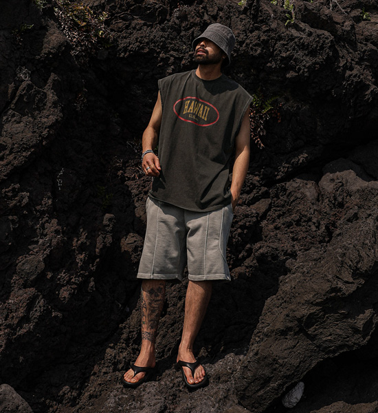 짐플리 pigment Sleeveless shirts