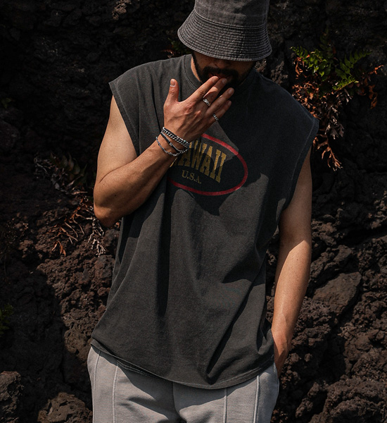 짐플리 pigment Sleeveless shirts