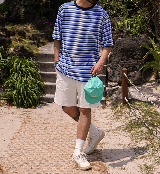 모르타나 stripe Short T shirts