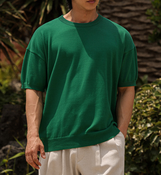 (XL-5XL)<BR>빈클먼 short-sleeved knitwear