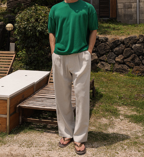 (XL-5XL)<BR>빈클먼 short-sleeved knitwear