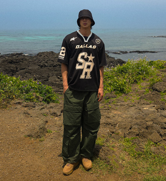 (M-4XL)<BR>루단키 Semi-wide fit nylon cargo-banding pants