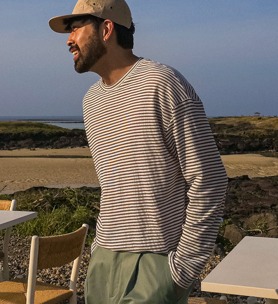 카르타주 Stripe a long-sleeved t-shirt
