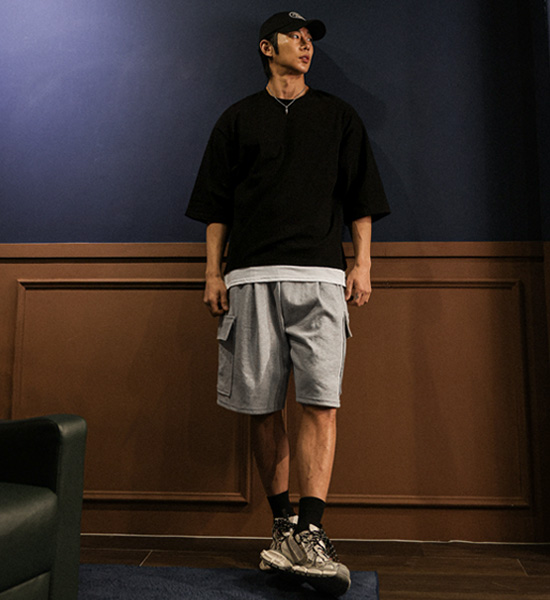 (XL-6XL)<br>럭커 layered Short T shirts