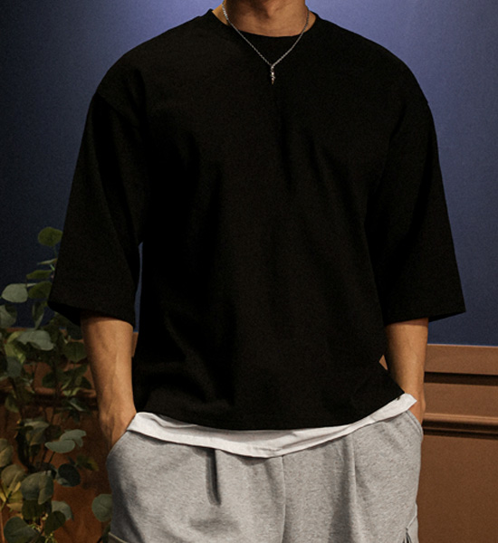 (XL-6XL)<br>럭커 layered Short T shirts