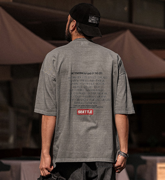 (XL-6XL)<BR>미르카드  pigment Short T shirts