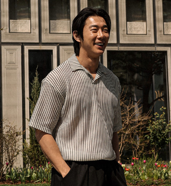(XL-6XL)<BR>보비푸쿠 short-sleeved collar T-shirt