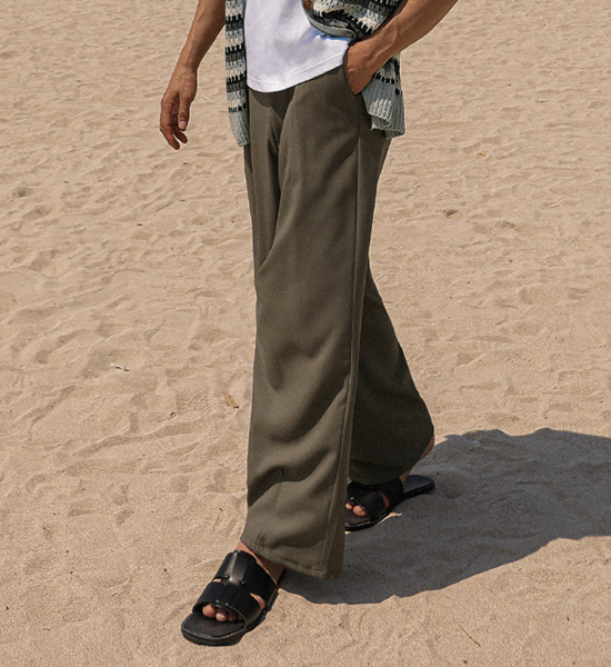 (M-5XL)<BR>다우드나 Semi-wide fit Back banding Slacks S114