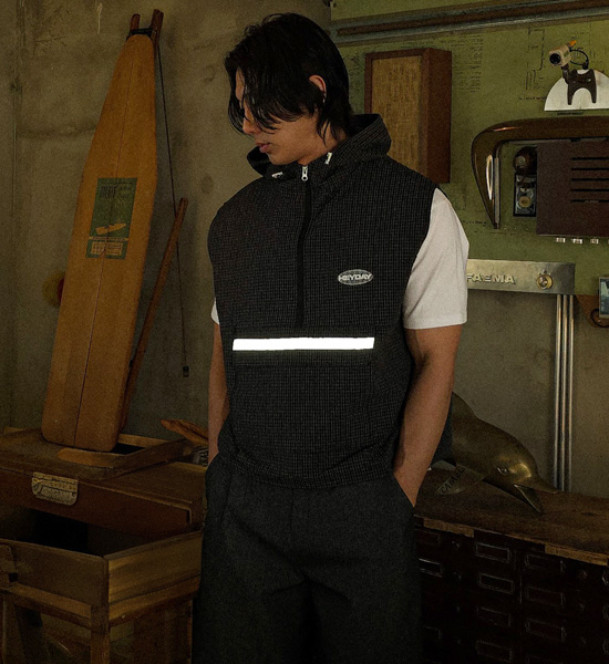 스포캔 anorak Hooded Vest