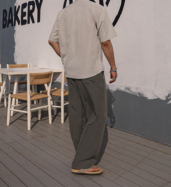 (M-4XL)<br>안드로스 Semi-wide fit Banding Slacks