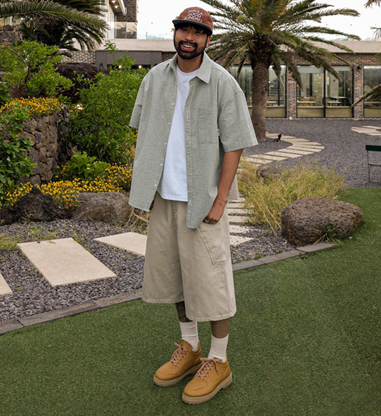 (XL-6XL)<br>하르마크 checkered short-sleeved shirt N013